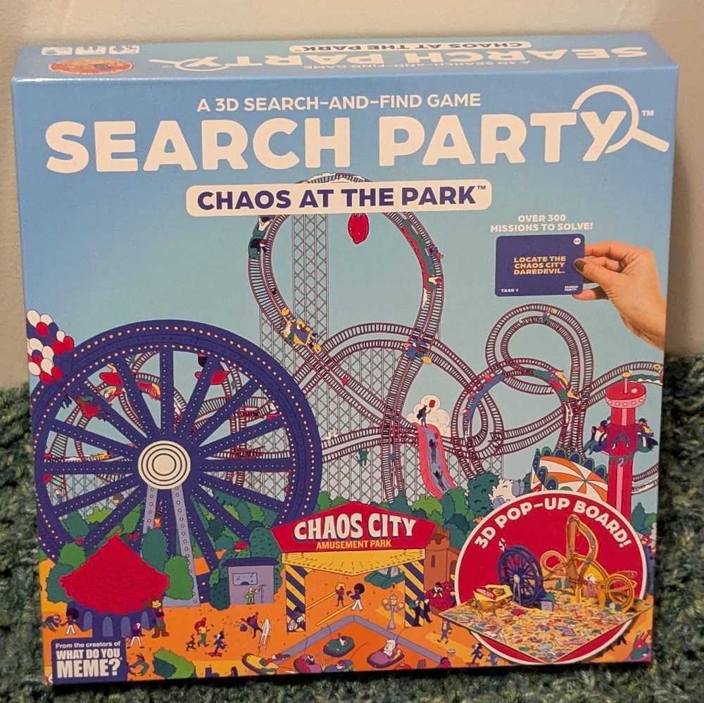 (2 For $10) Search Party Chaos At The Park 3D Search-And-Find Board Game